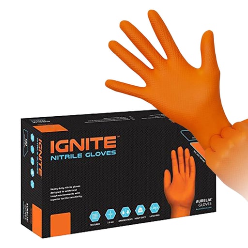 Aurelia Ignite Nitrile Powder Free Exam Glove, Or