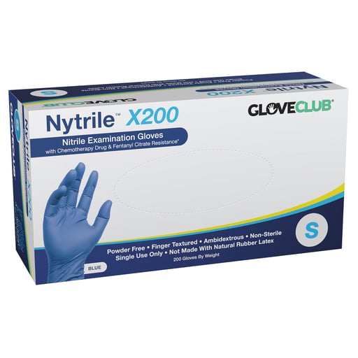 Glove Club Nytrile X200 Powder Free Exam Gloves, 