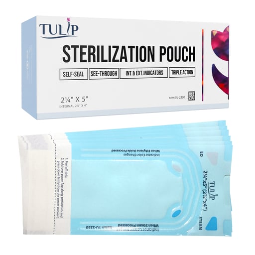 Tulip Self-Sealing Sterilization Pouches, 2.25" x