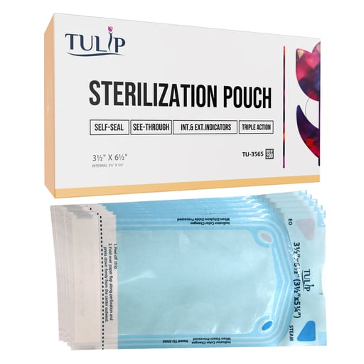 Tulip Self-Sealing Sterilization Pouches, 3.5" x 