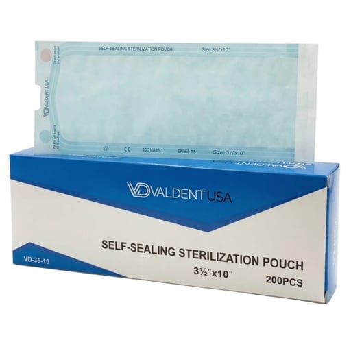Valdent USA 3.5" x 10" Paper/Blue Film Sterilizat