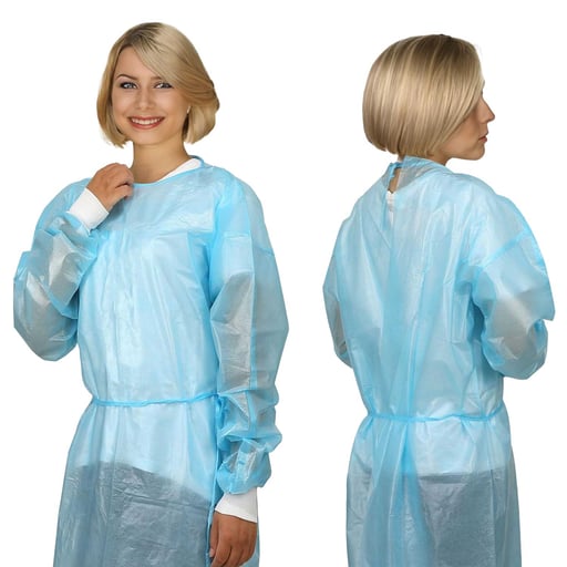 VastMed Disposable Level 2 Isolation Gown, PP+PE 