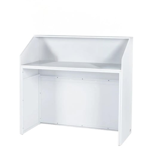 Vevor MDF Reception Desk, Without Drawers, White,