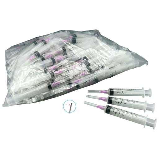 Appli-Vac Pre-Tipped Syringes, 12cc, 30 ga, 100/P