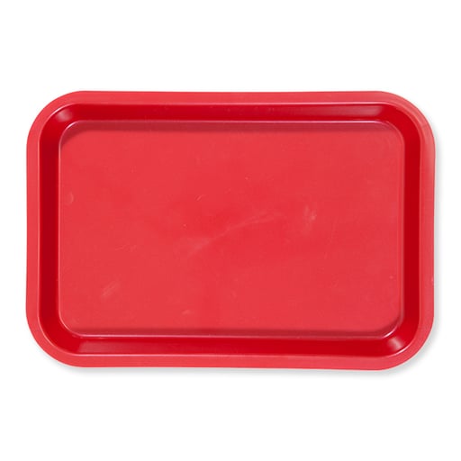 Zirc 9-3/8" x 6-3/8" x 7/8" Red Mini Setup Tray -