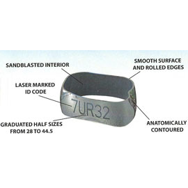 TOL Size 30+ LR 1st molar band with sandblasted i