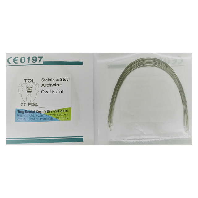 TOL Stainless Steel Archwire - 0.016 x 0.025 Oval Form (Rectangular) Lower 10pcs/pkg. FDA