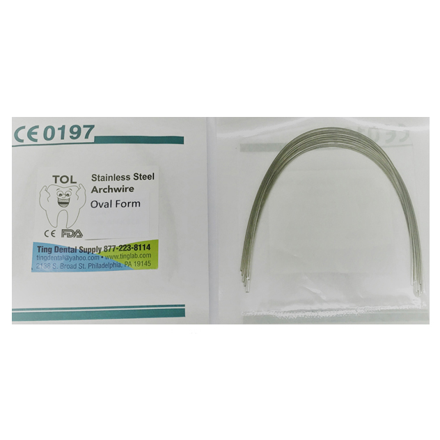 TOL Stainless Steel Archwire - 0.020 Oval Form (Round) Upper 10pcs/pkg. FDA Registered