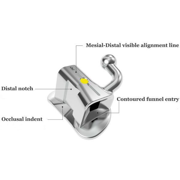 TOL Bondable 2nd Molar Buccal Tubes 0.022" Upper Right, 5/Bag. Tubes