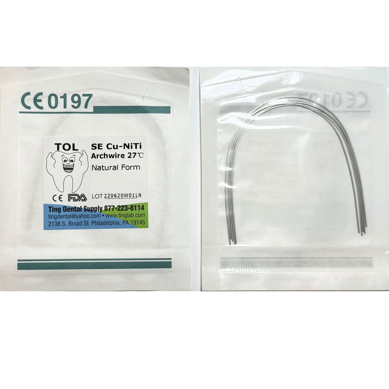 TOL 27 Degree Cu-Niti Copper Archwire, Rectangular 0.18 x 0.22, Lower, 5/Bag