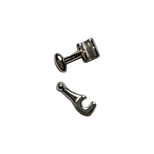 TOL Long Crimpable "T" Hooks, 10/Pk. Bi-directional and easy to place in any desired position