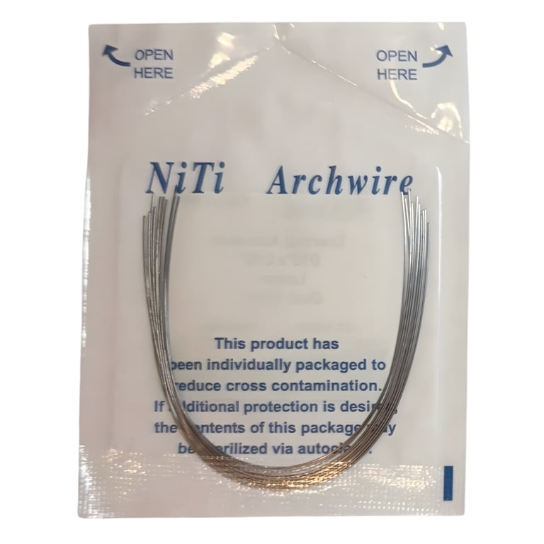 TOL Thermal NiTi Wire, Oval Arch, .016" Round Lower, 10/Pk. Manufactured from thermally activated