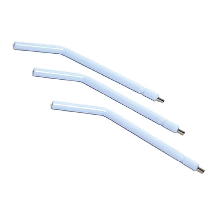 3D Dental Metacore Air/Water Syringe Tips, White/Metal Tip, 250/Pk. Plastic exterior and stainless