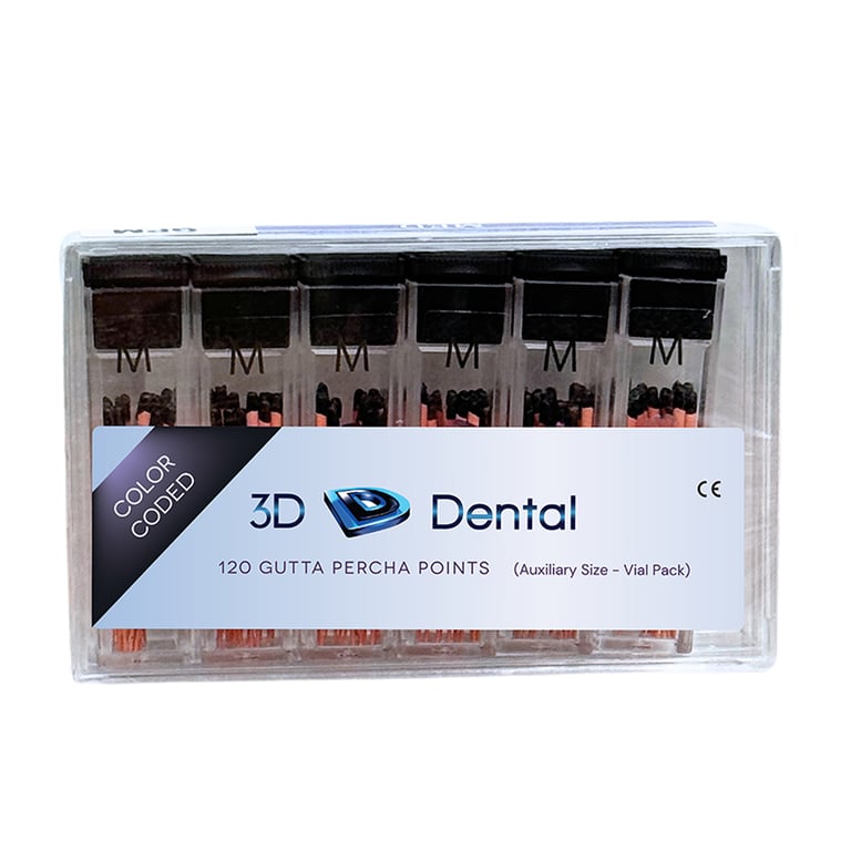 3D Endo Gutta Percha Points, Medium,120/Pk