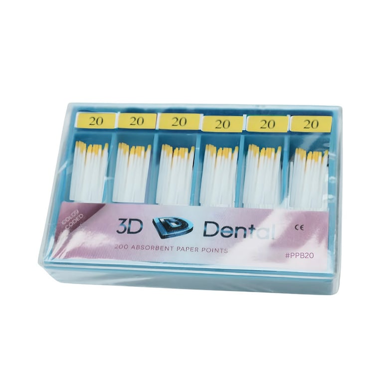 3D Endo Absorbent Paper Points, #20, 200/Pk