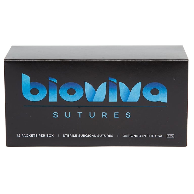Bioviva 4/0 18" Chromic Gut Absorbable Suture with C-6 Needle, 12/Box. AISI 300 stainless steel
