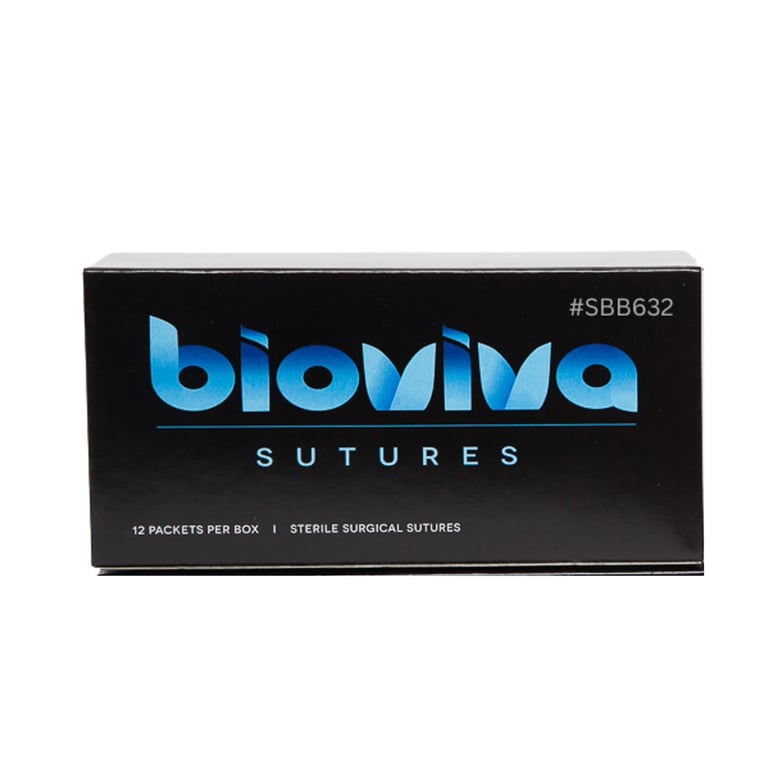 Bioviva 3/0 18" Silk Suture Reverse Cutting, C-31 22mm, 1/2" 45cm, 12/Pk. Delivering reliable