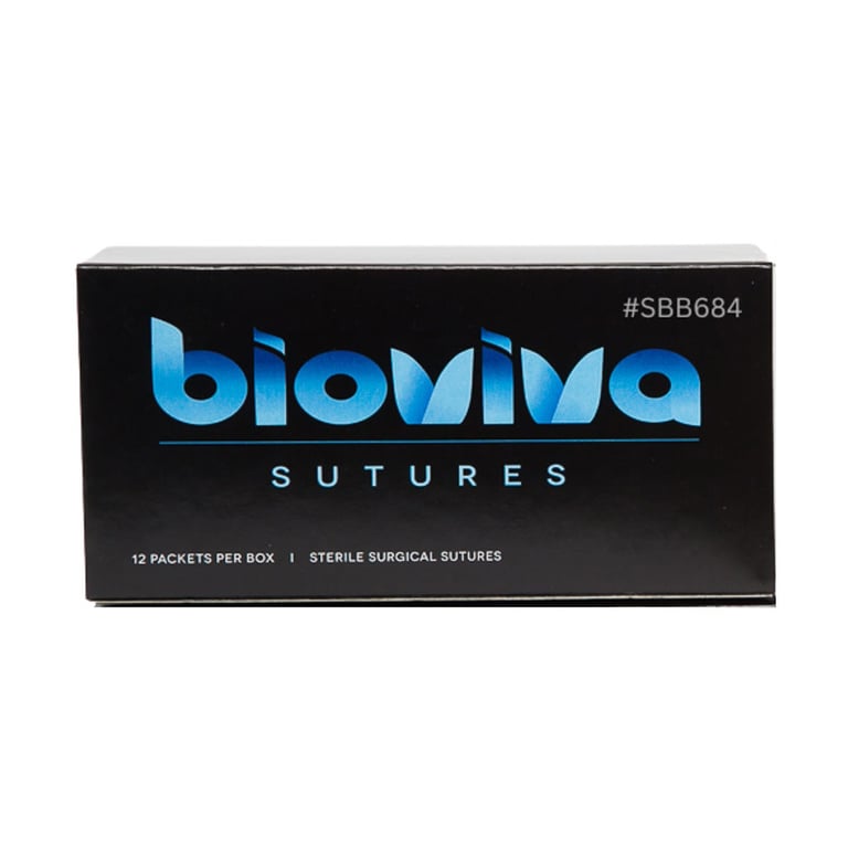 Bioviva 3/0 18" Silk Suture Reverse Cutting, C-7 24mm, 3/8" 45cm, 12/Pk. Delivering reliable
