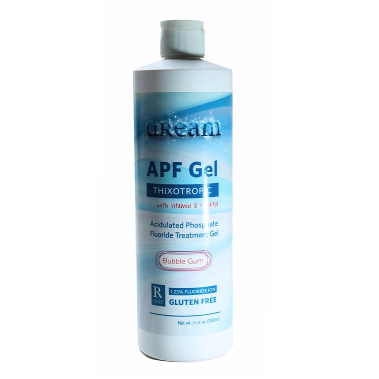 Dream 1.23% Fluoride Gel, 16 Oz., Bubble Gum, 1/Pk. Economical and fast-acting fluoride treatment