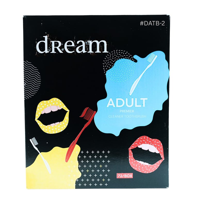 Dream Adult Premium Cleaner Toothbrush, 72/Pk