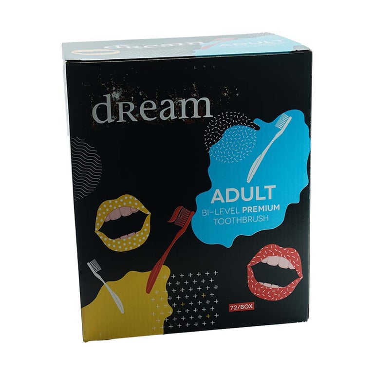 Dream Adult Premium Toothbrush, Bi-Level, 72/Pk