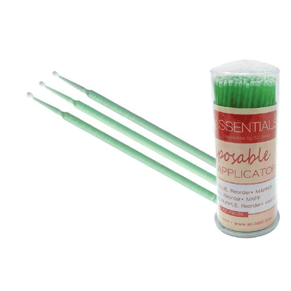 Essentials Micro Brush Applicators, Fine Green 4 x 100/Pk. Net32