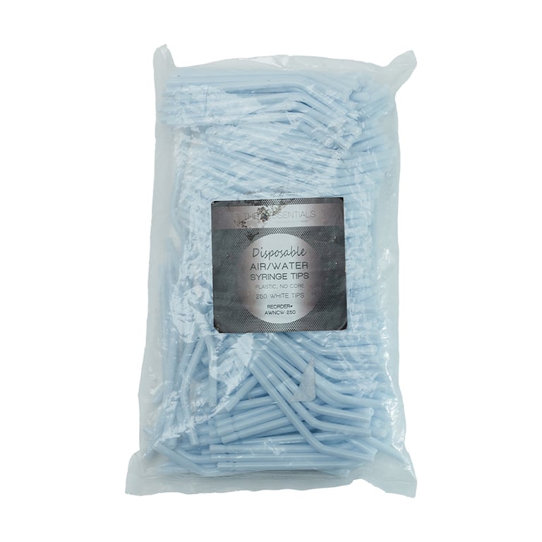 Essentials Plastic No Core Air/Water, Spree Style, White Tips, 250/Pk