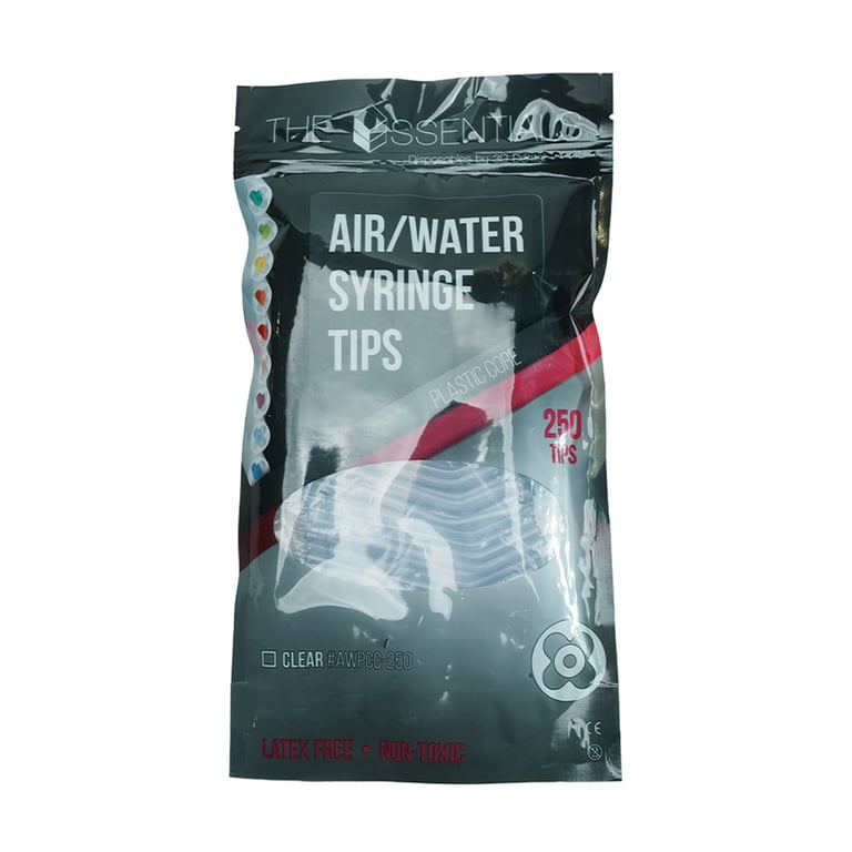 Essentials Plastic Core Air/Water, Crystal Type, Clear Tips, 250/Pk. Solid construction ensures