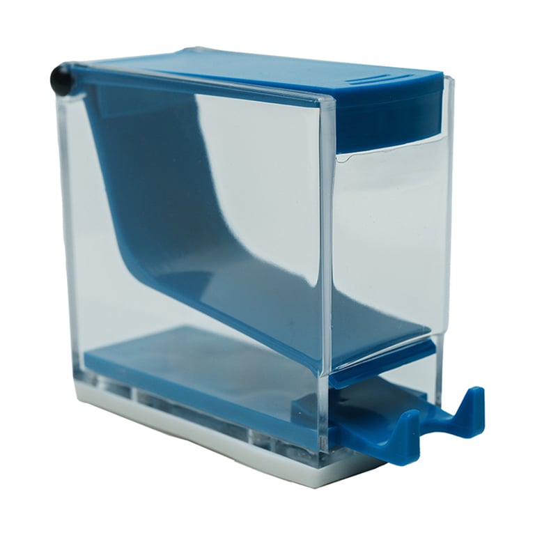 Essentials Cotton Roll Dispenser, Pull Style, Blue, 1/Pk