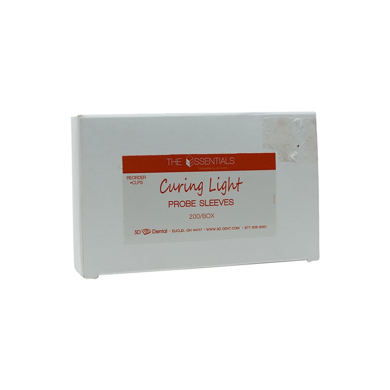 Essentials Curing Light Sleeve Probe, 200/Pk. Made with special copolymer, medical-grade plastic