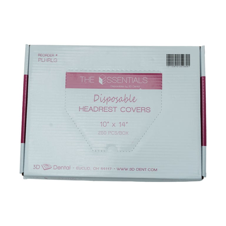Essentials 14 x 10 Poly Disposable Headrest Cover, 250/Pk
