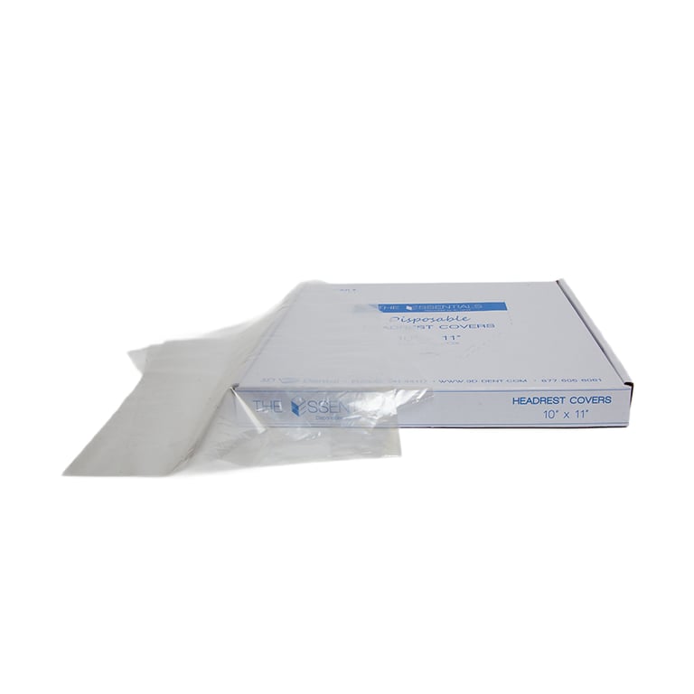Essentials 11 x 10 Poly Disposable Headrest Cover, 250/Pk