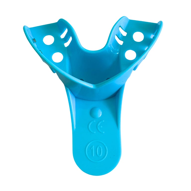 Essentials #10 Anterior Lower Disposable Impression Trays, 12/Pk. Disposable, non-slip grip. Made
