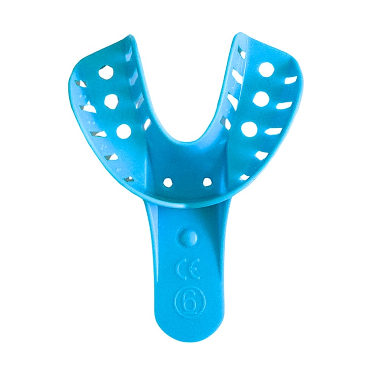 Essentials #6 Small Lower Disposable Impression Trays, 12/Pk. Disposable, non-slip grip. Made