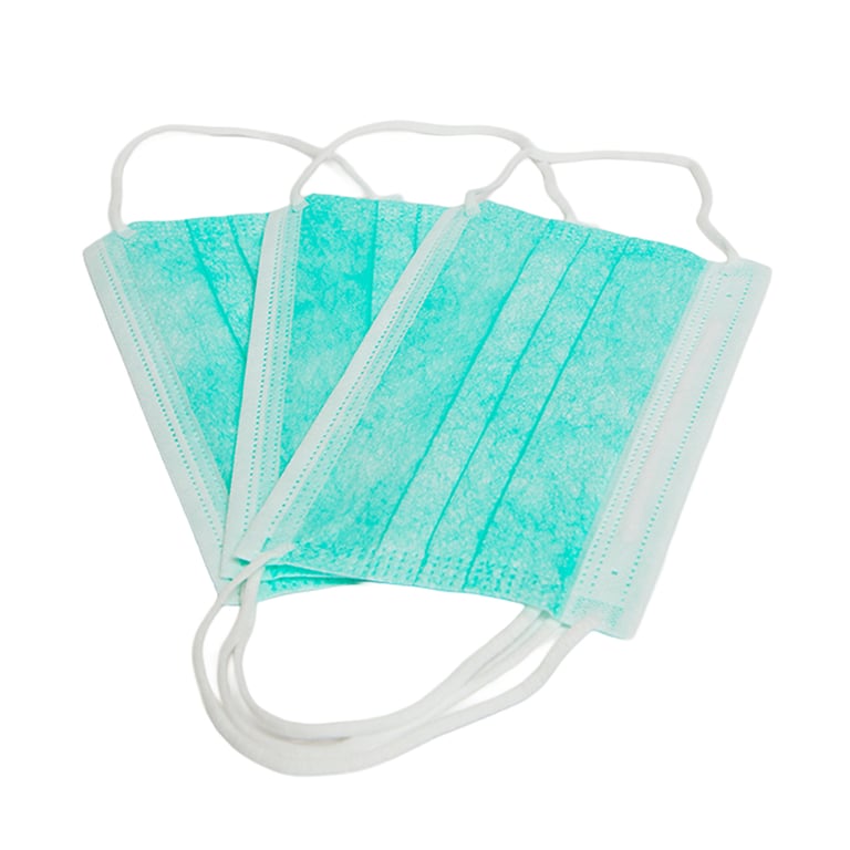 Essentials ASTM 1 Earloop Masks, Green, 50/Pk. Ideal for simple, low-risk procedures involving