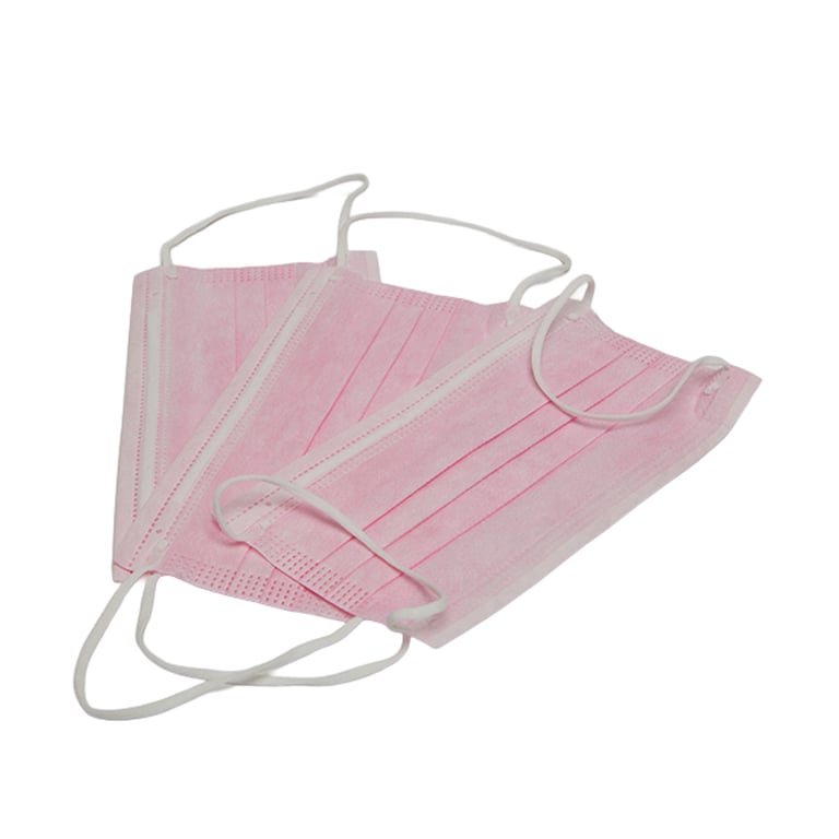 Essentials ASTM 1 Earloop Masks, Pink, 50/Pk. Ideal for simple, low-risk procedures involving