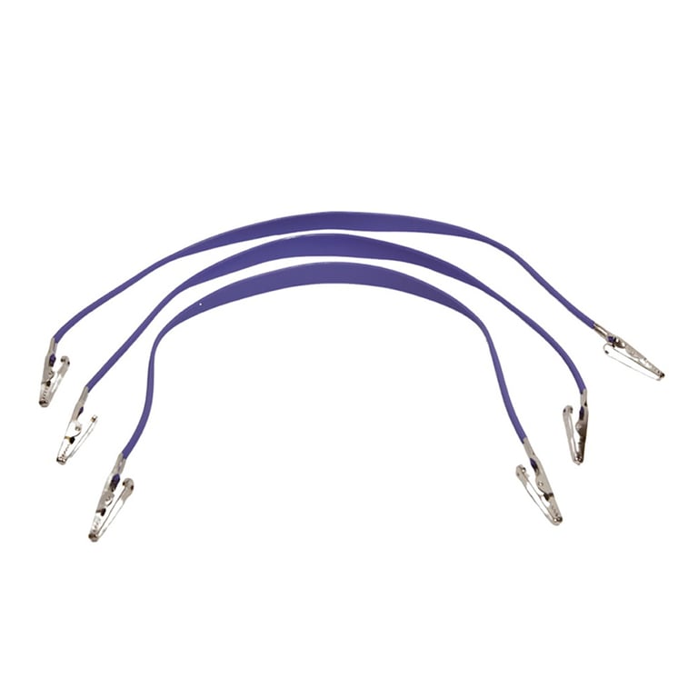 Essentials Plastic Bib Clips, Autoclavable, Purple, 3/Pk. Non-chill, non-stretch bib clips. Warm