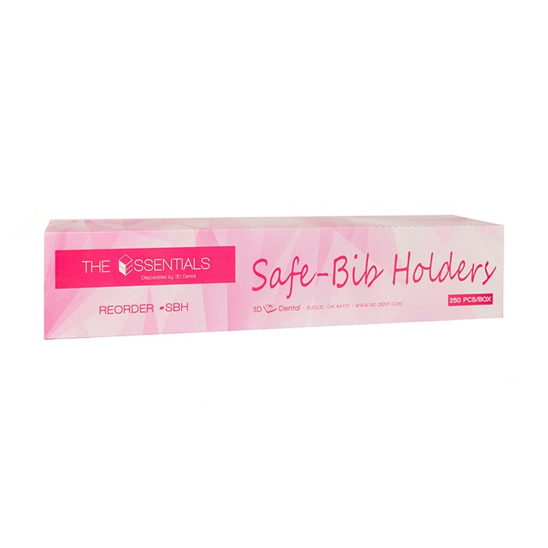 Essentials Bib Holder, Blue, 250/Pk. Crafted from lightweight elasticized fiber, non -chill