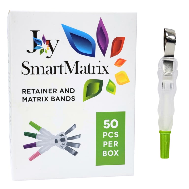 Joy Smart 6.2mm Wide Contoured Matrix Band, Light Green, 50/Pk. Accommodates complex tooth