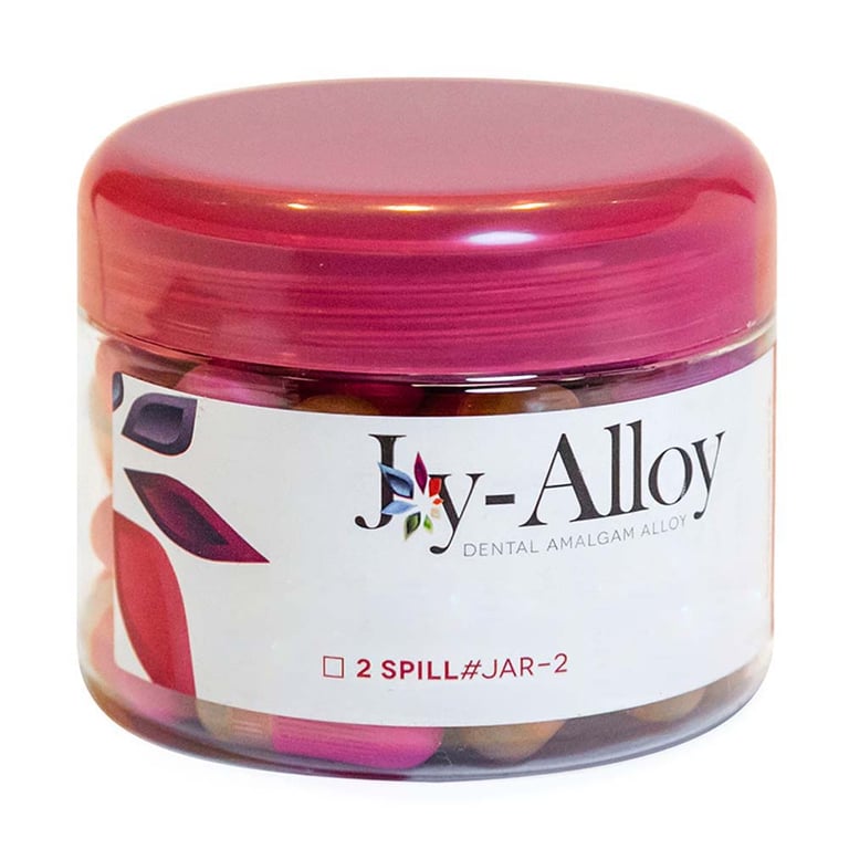 Joy Alloy Capsules, 2 Spill, Regular Set, 50/Pk. Made with 40% silver, delivers strong