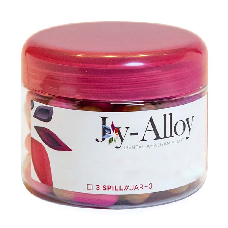Joy Alloy Capsules, 3 Spill, Regular Set, 50/Pk. Made with 40% silver, delivers strong
