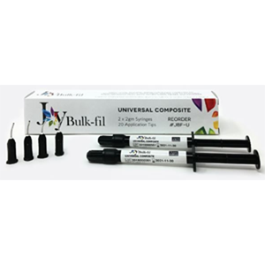 Joy Bulk-fil Flowable Universal Composite - 2 x 2gm Syringes & 20 Application Tips. Universal