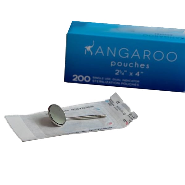 Kangaroo 2.25" x 4" SelfSealing Sterilization Pouches, 200/bx