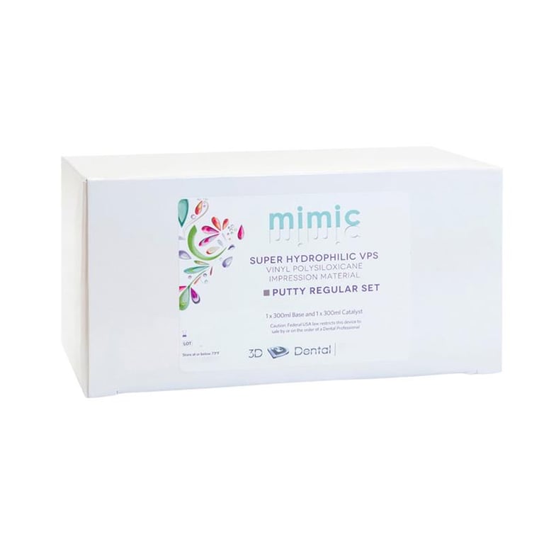 Mimic Regular Set VPS Putty Impression Material, 300 mL Base & 300 mL Catalyst. Incredibly