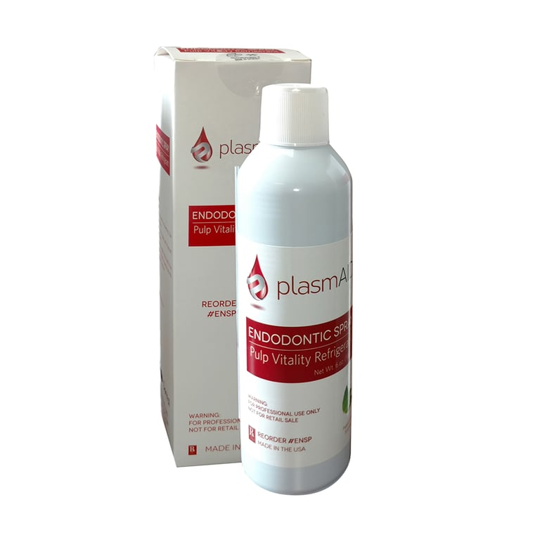 PlasmAid Endodontic Spray Pulp Vitality Refrigerant, 6 oz., 1/Pk. With a directional nozzle