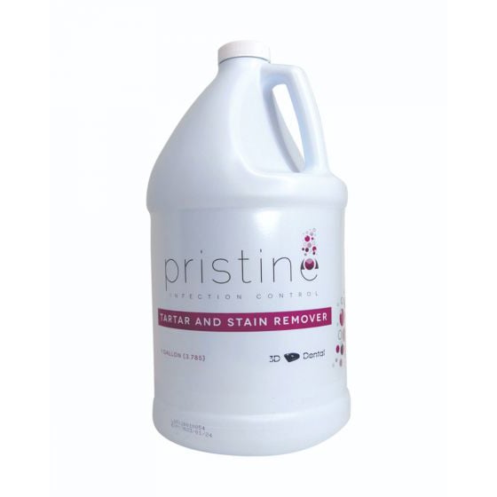Pristine Tartar & Stain Remover - 1 Gallon. Ready to use formula. Great for Dentures, Bridges