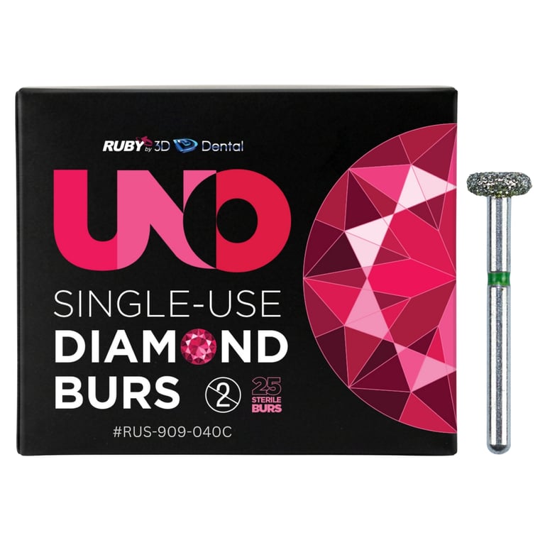 Sabur Ruby Single Use FG #909.040 Coarse Round Wheel Diamond Bur, Sterile, 25/Pk. Offers