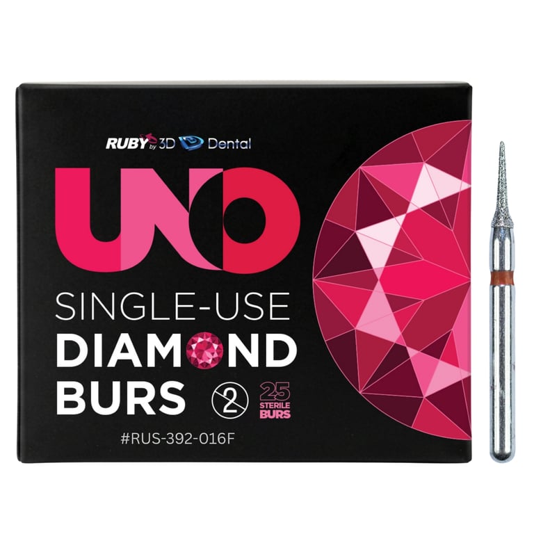 Sabur Ruby Single Use FG #392.016 Fine Inter Proximal Diamond Bur, Sterile, 25/Pk. Offers