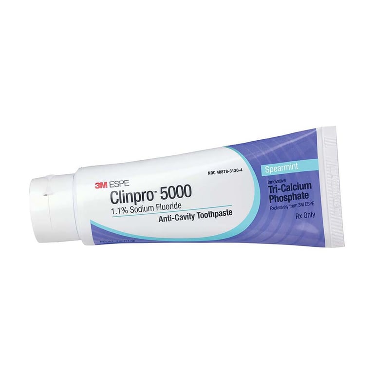 Clinpro 5000 Toothpaste - Spearmint, 4 oz. Tube. 1.1% Sodium Fluoride Anti-Cavity Toothpaste