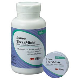 TheraMints 100% Xylitol Sweetened Mints Refill - Mint Flavor, 1 - 520-mint bottle with travel tin